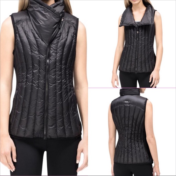 Calvin Klein Performance Drama Collar Puffer Vest - Picture 2 of 16